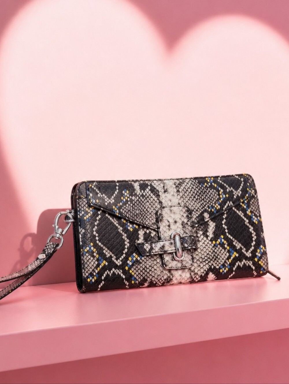 Banana Republic Clutch Wallet with Wrist Strap - Black/Gray
